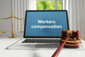 workers compensation on computer monitor