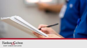 Nurse is holding a medical report, selective focus