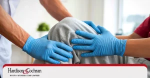 Person in a medical checkup with a doctor after a personal injury accident in North Carolina