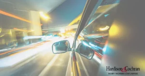 Speeding car on a Raleigh highway that could cause a serious accident