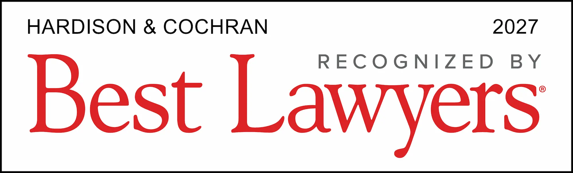 Hardison & Cochran recognized by Best Lawyers 2027
